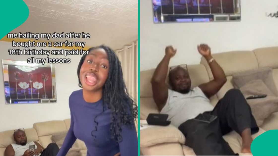 Father gets her daughter a brand new car Father gets her daughter a brand new car