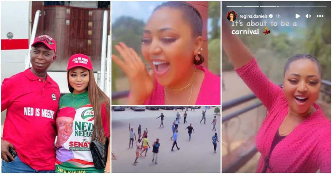 Regina Daniels' husband Ned Nwoko wins election. Regina Daniels' husband Ned Nwoko wins election.