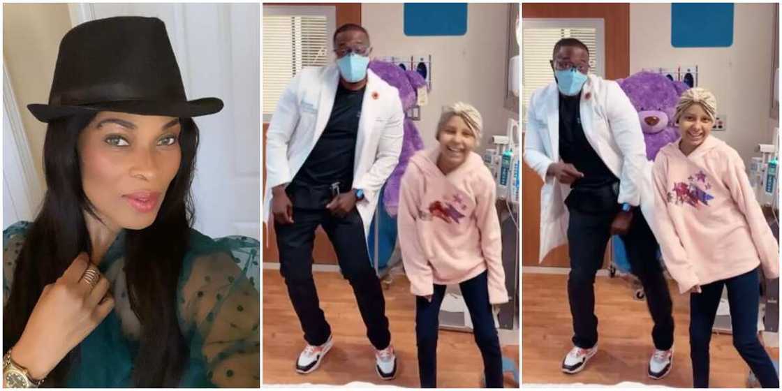 Actress Georgina Onuoha celebrates US dancing doctor Tony Adkins, he reacts Actress Georgina Onuoha celebrates US dancing doctor Tony Adkins, he reacts