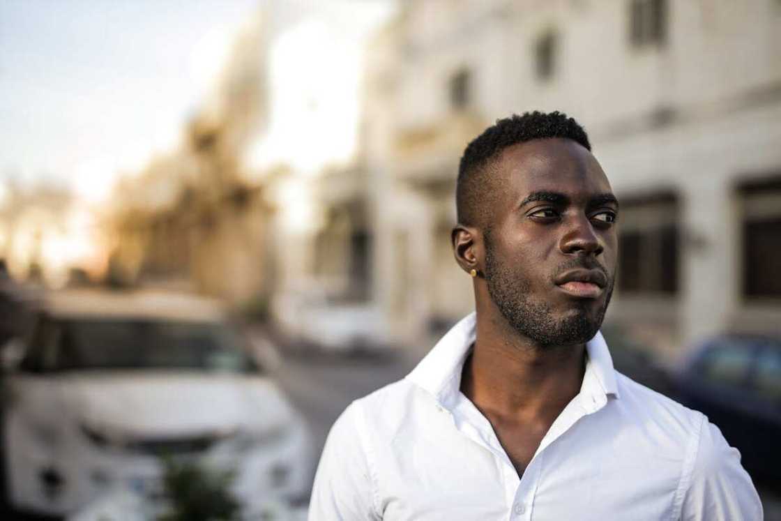 A man walking in the streets A man walking in the streets
