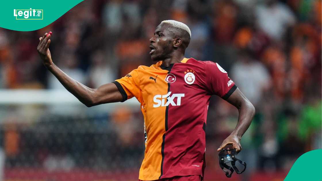 Victor Osimhen, Galatasaray, Istanbul Basaksehir, Rams Park, Istanbul z Turkiye, Super Lig. Victor Osimhen, Galatasaray, Istanbul Basaksehir, Rams Park, Istanbul z Turkiye, Super Lig.