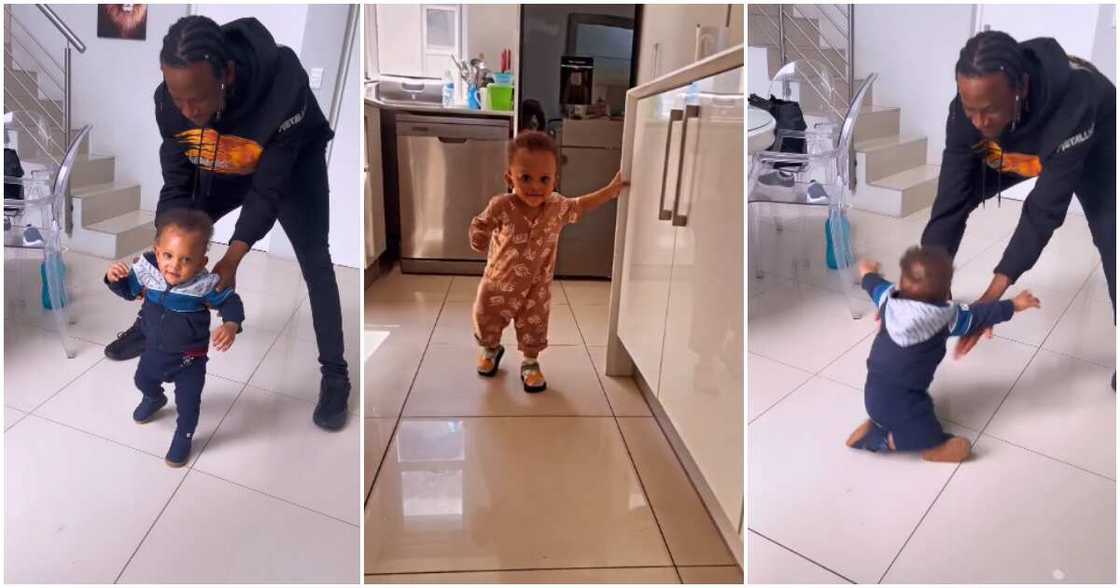 BBNaija star Omashola takes first baby steps in cute video. BBNaija star Omashola takes first baby steps in cute video.