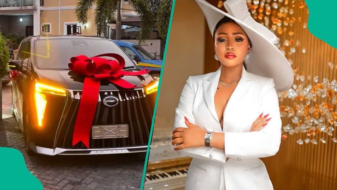regina daniels new car GAC Trumpchi millions