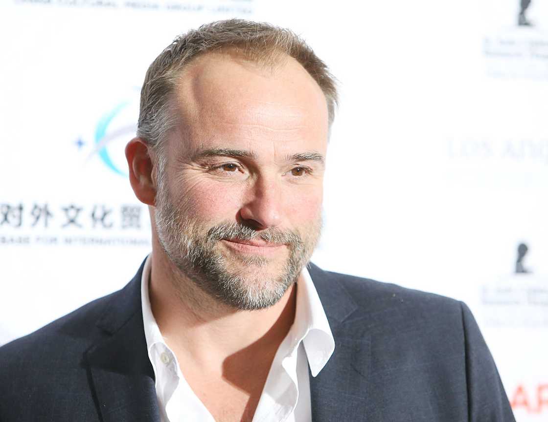 David DeLuise pose at the LA Art Show David DeLuise pose at the LA Art Show