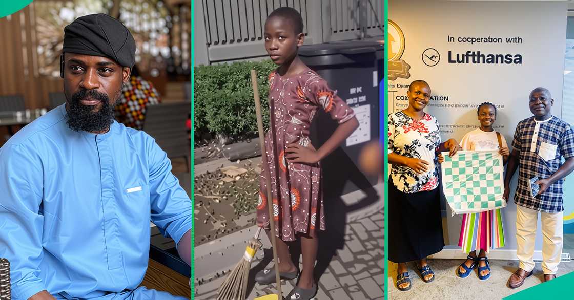 Chess player Tunde Onakoya fulfils his promise to a viral girl who was seen sweeping the streets with her mother in Lagos. Chess player Tunde Onakoya fulfils his promise to a viral girl who was seen sweeping the streets with her mother in Lagos.
