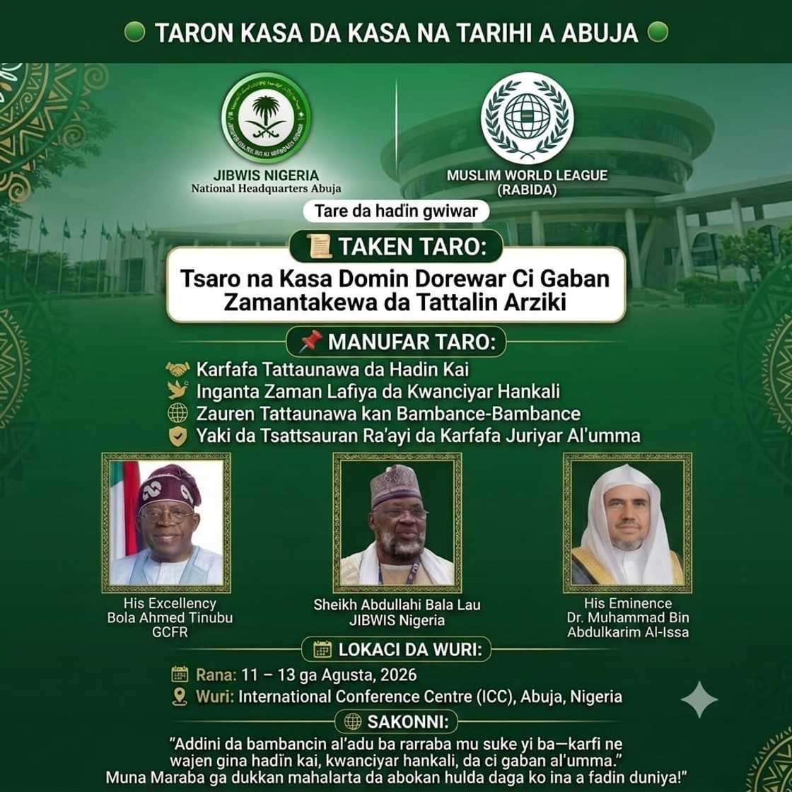 Izala ta shirya babban taro a birnin Abuja Izala ta shirya babban taro a birnin Abuja