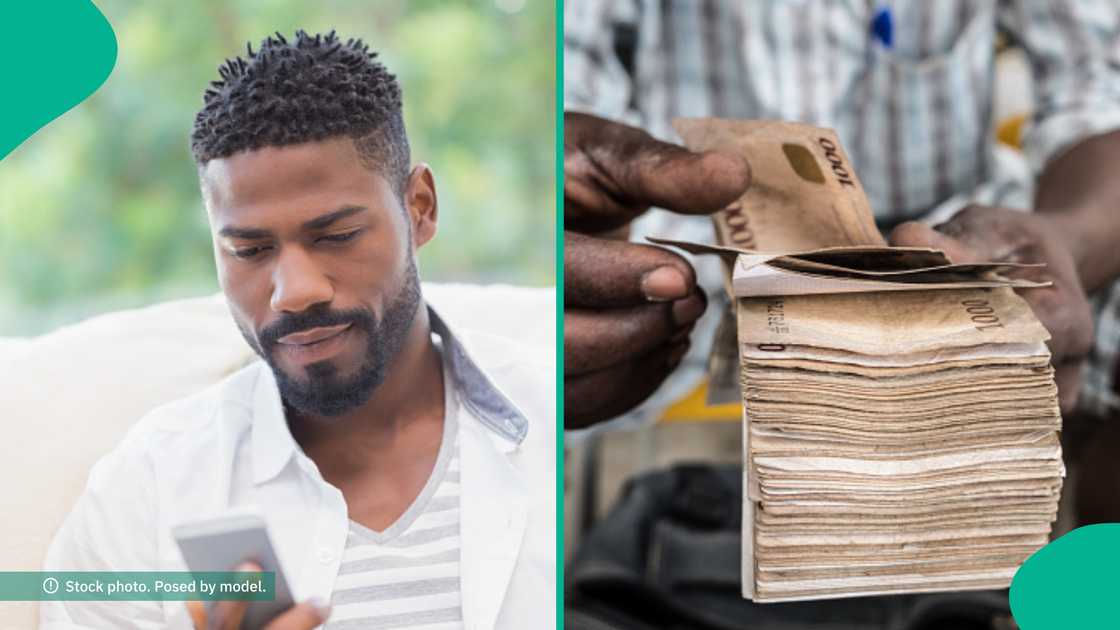 Reactions as man shows account balance of his younger brother saving N3k in his OPay daily