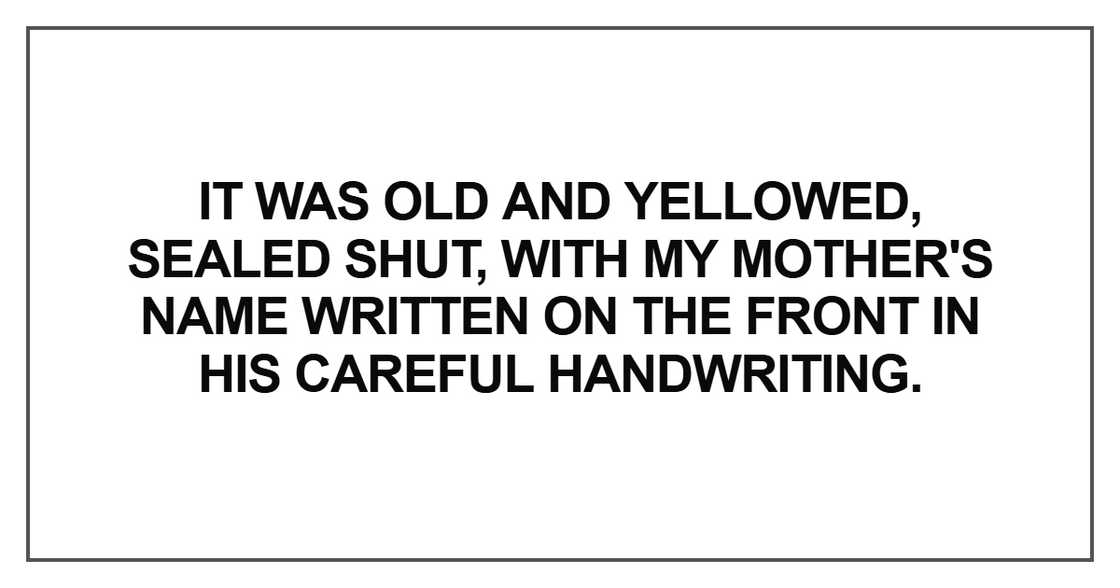 It was old and yellowed
