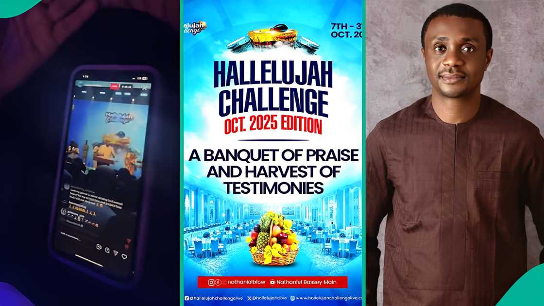 A lady joins Nathaniel Bassey's Hallelujah Challenge while inside a club