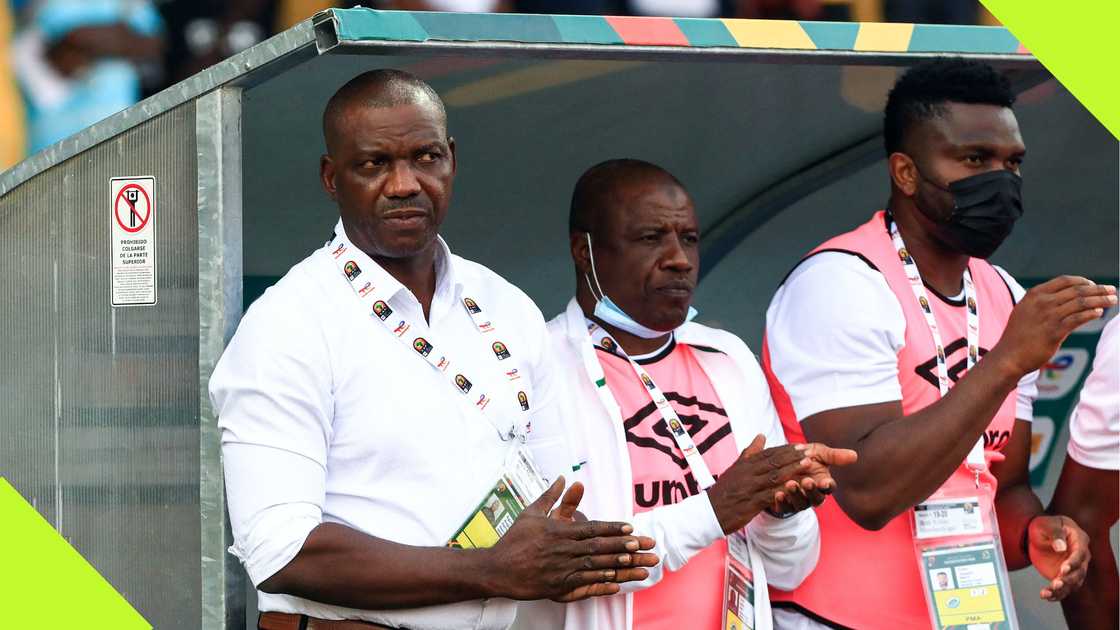 Augustine Eguavoen durin g 2021 AFCON Augustine Eguavoen durin g 2021 AFCON