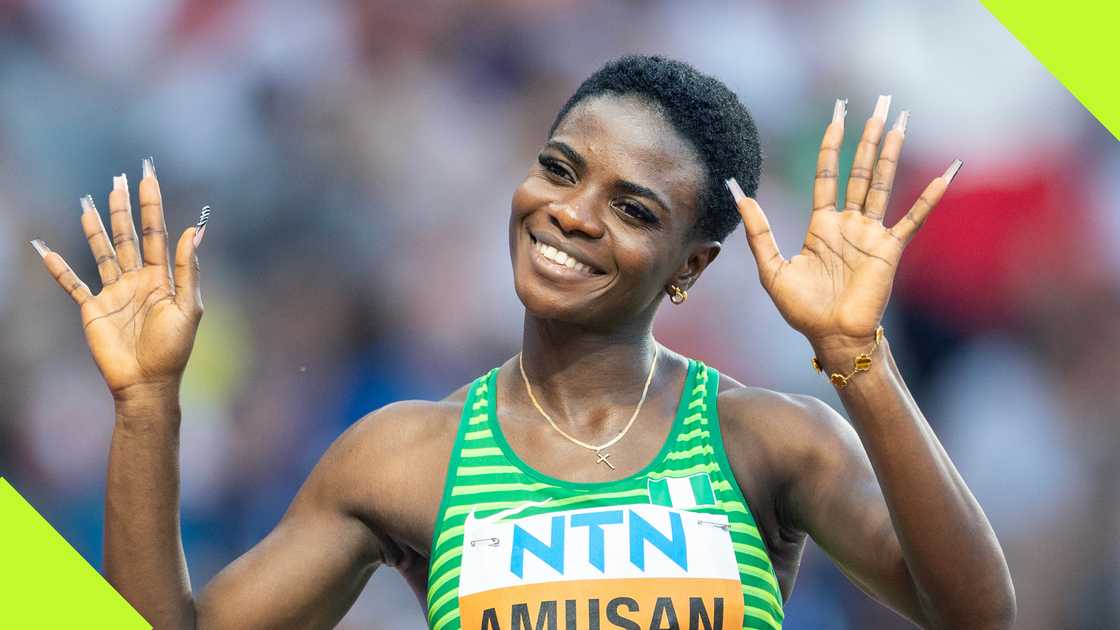 Tobi Amusan has won her heat in the Women's 100m Hurdles Tobi Amusan has won her heat in the Women's 100m Hurdles