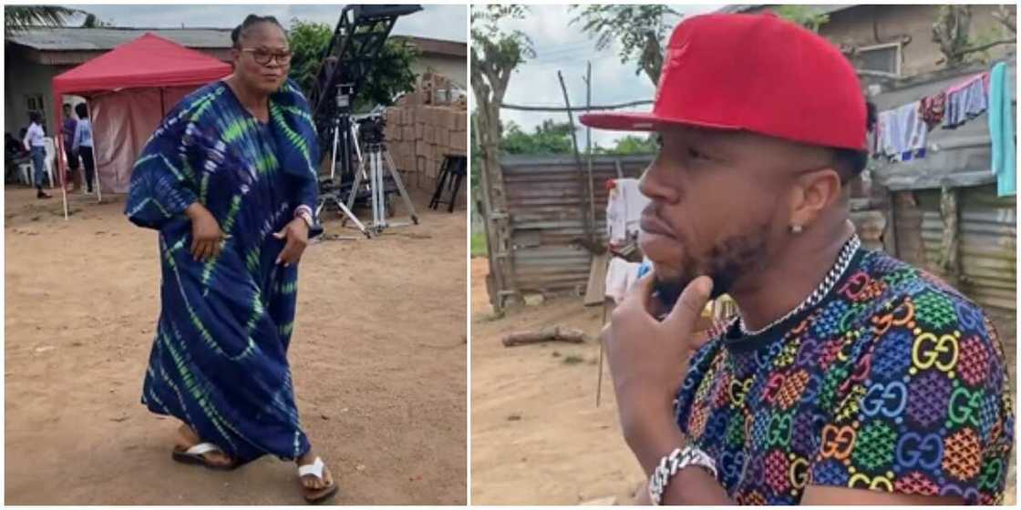 Charles Okocha meets Sola Sobowale in cute video Charles Okocha meets Sola Sobowale in cute video