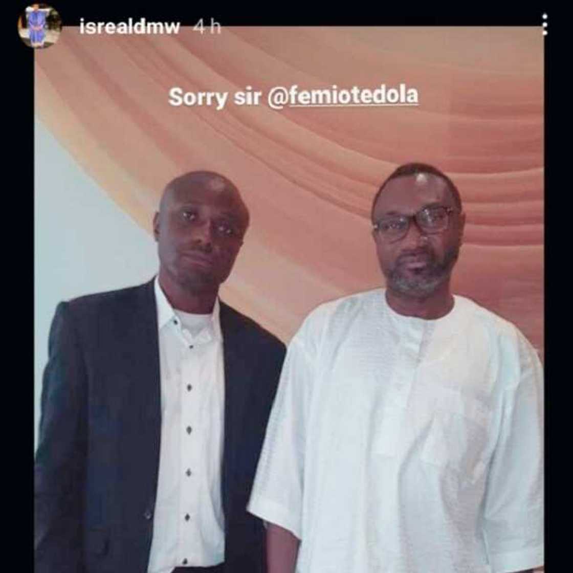 Isreal DMW pictured prostrating, kneeling to beg DJ Cuppy Isreal DMW pictured prostrating, kneeling to beg DJ Cuppy
