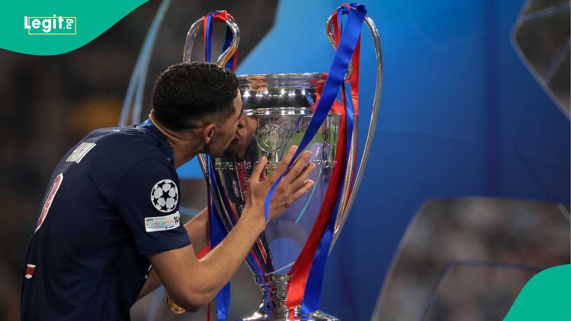 Achraf Hakimi, Paris Saint-Germain, Inter Milan, UEFA Champions League, Allianz Arena, Munich, Germany.