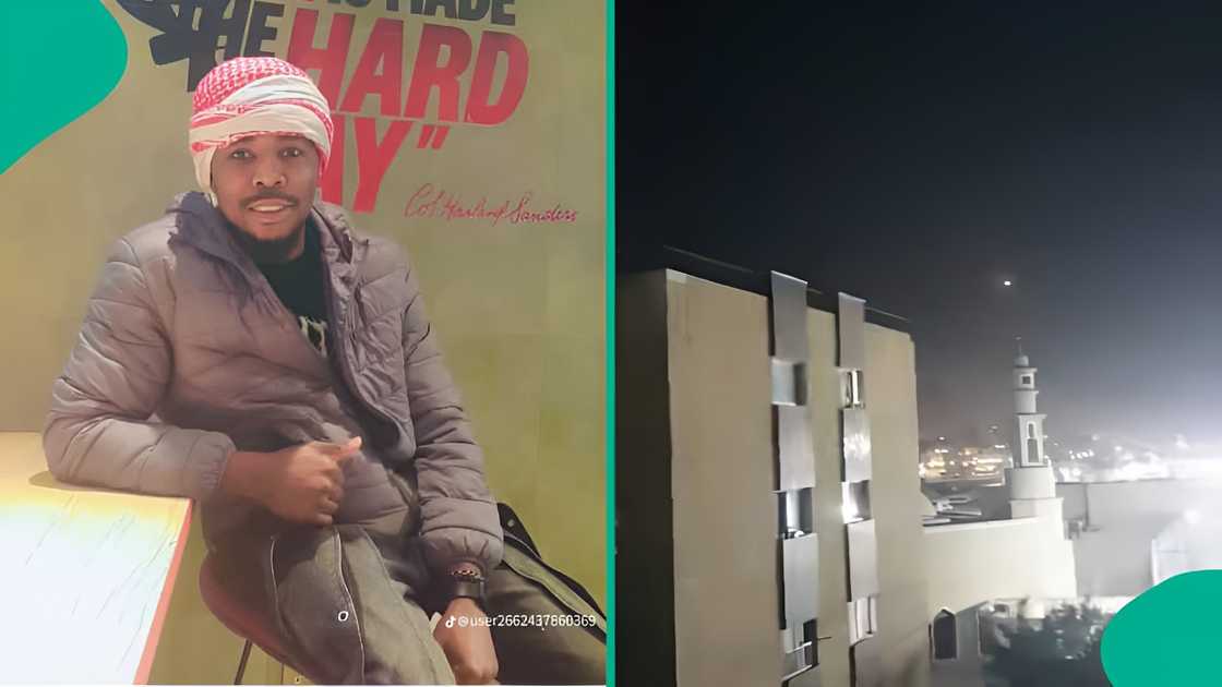 Nigerian man in Kuwait shows missile interception amid US-Iran conflict. Nigerian man in Kuwait shows missile interception amid US-Iran conflict.