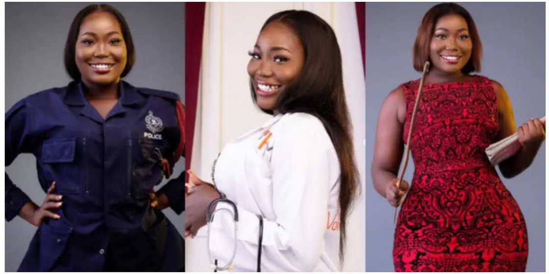 Stunning Ghanaian Model Poses in 8 Different Professions; Stirs Massive Reactions From Netizens Stunning Ghanaian Model Poses in 8 Different Professions; Stirs Massive Reactions From Netizens