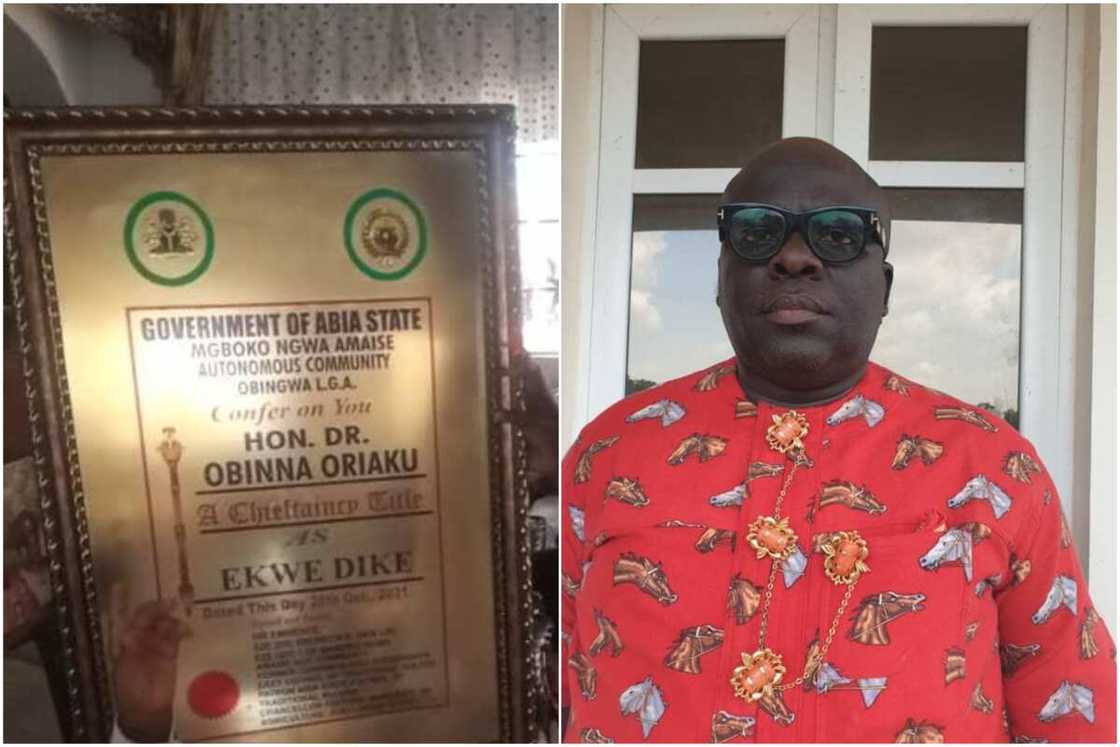 Honourable Obinna Oriaku has been conferred with the Ekwedike Ekwuola title. Honourable Obinna Oriaku has been conferred with the Ekwedike Ekwuola title.