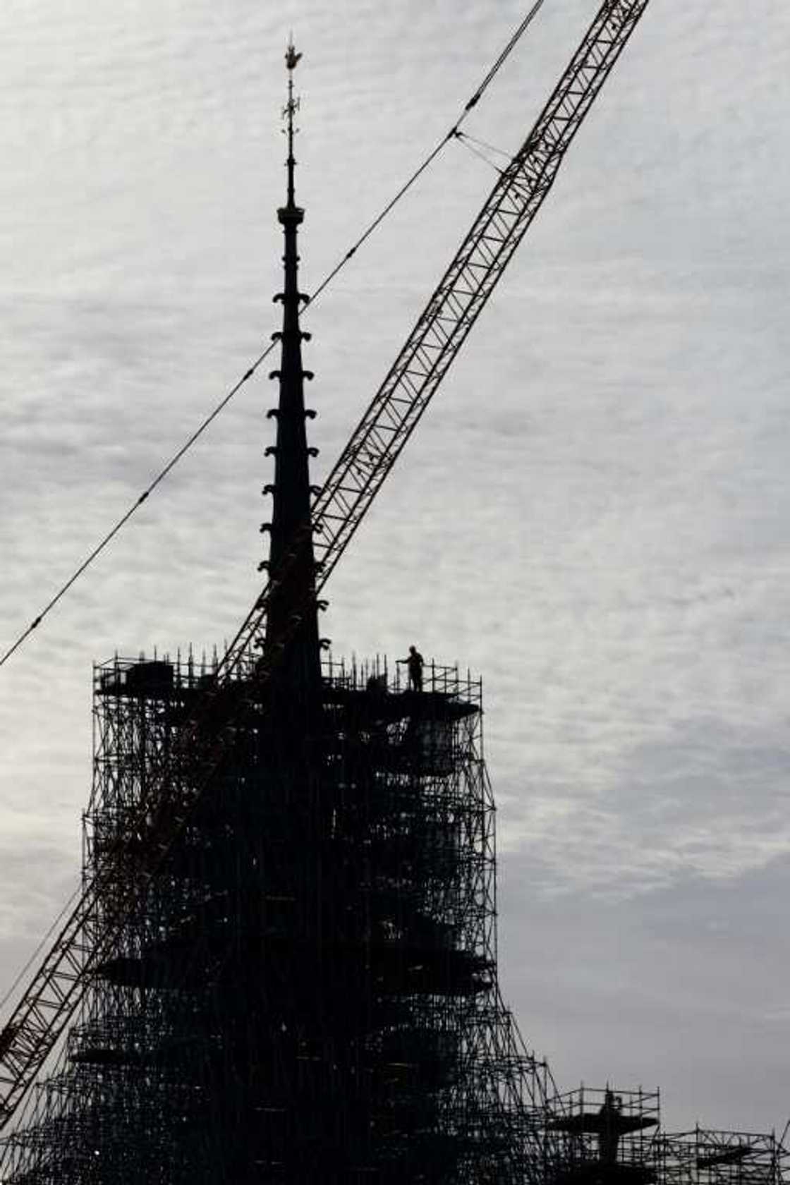 The spire is once again visible after its restoration The spire is once again visible after its restoration