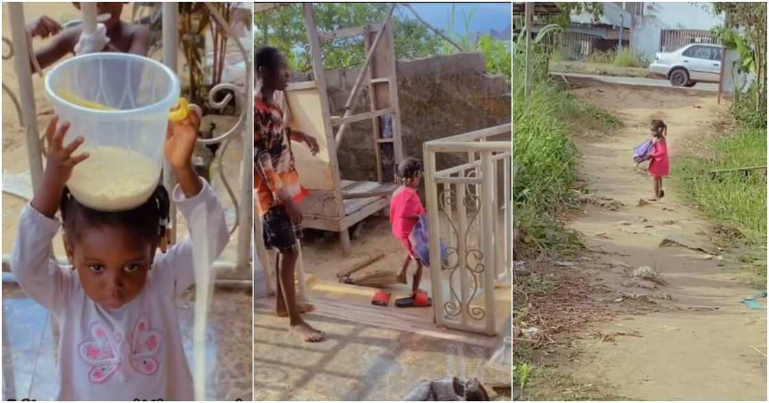 Video shows little girl leaving home angrily after her mother scolded her Video shows little girl leaving home angrily after her mother scolded her