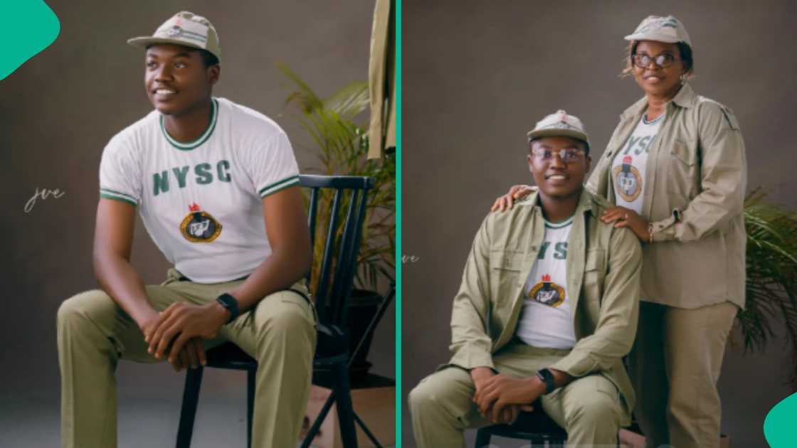 Man who served in same LGA his mum served in 15 years ago shares cute NYSC photoshoot he took with his mum Man who served in same LGA his mum served in 15 years ago shares cute NYSC photoshoot he took with his mum