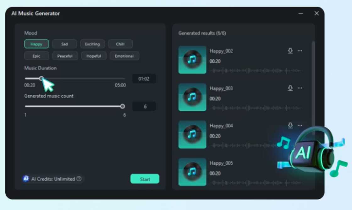 Open Your Ears and Listen: Wondershare Filmora’s AI Music Generator