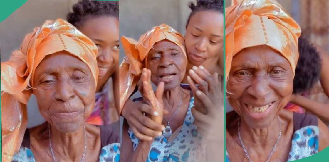 Elderly woman, hide your man Elderly woman, hide your man