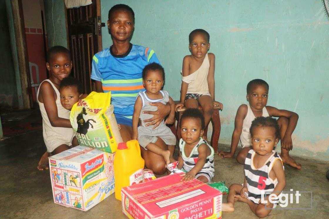 She said she has been feeding her little ones with whatever was availbale. She said she has been feeding her little ones with whatever was availbale.