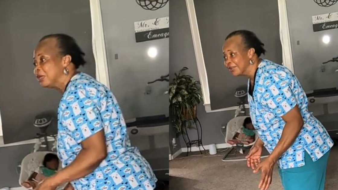 Photo of elderly woman asking questions Photo of elderly woman asking questions