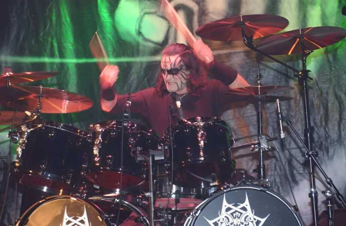 Celtic Frost's Franco Sesa performing live onstage Celtic Frost's Franco Sesa performing live onstage