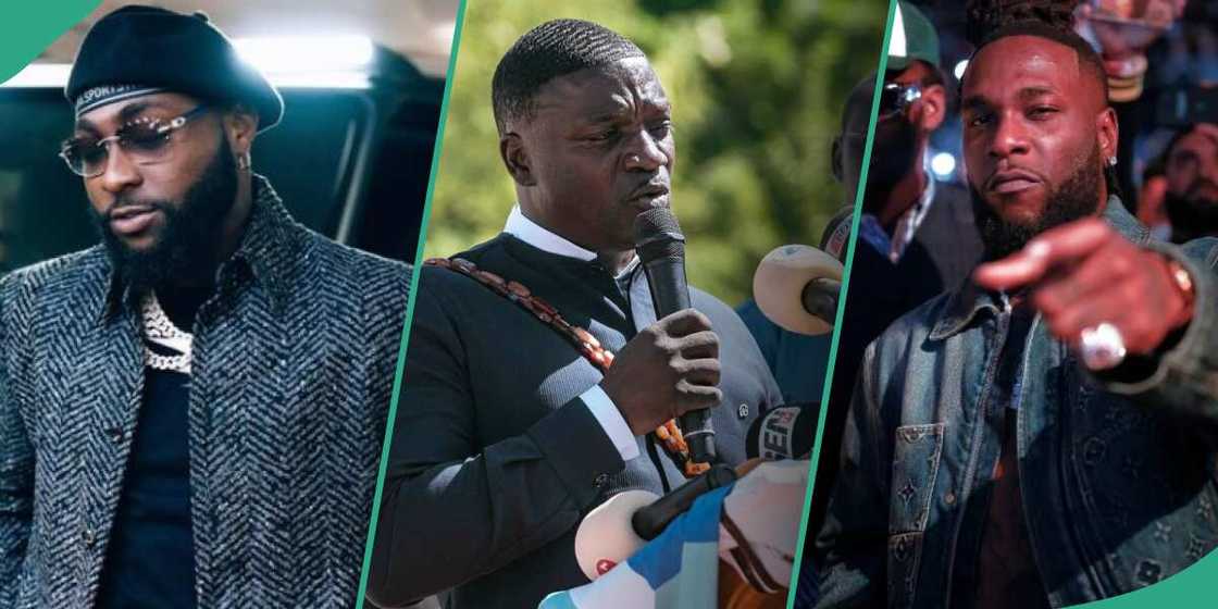 Photos of Davido, Akon and Burna Boy Photos of Davido, Akon and Burna Boy