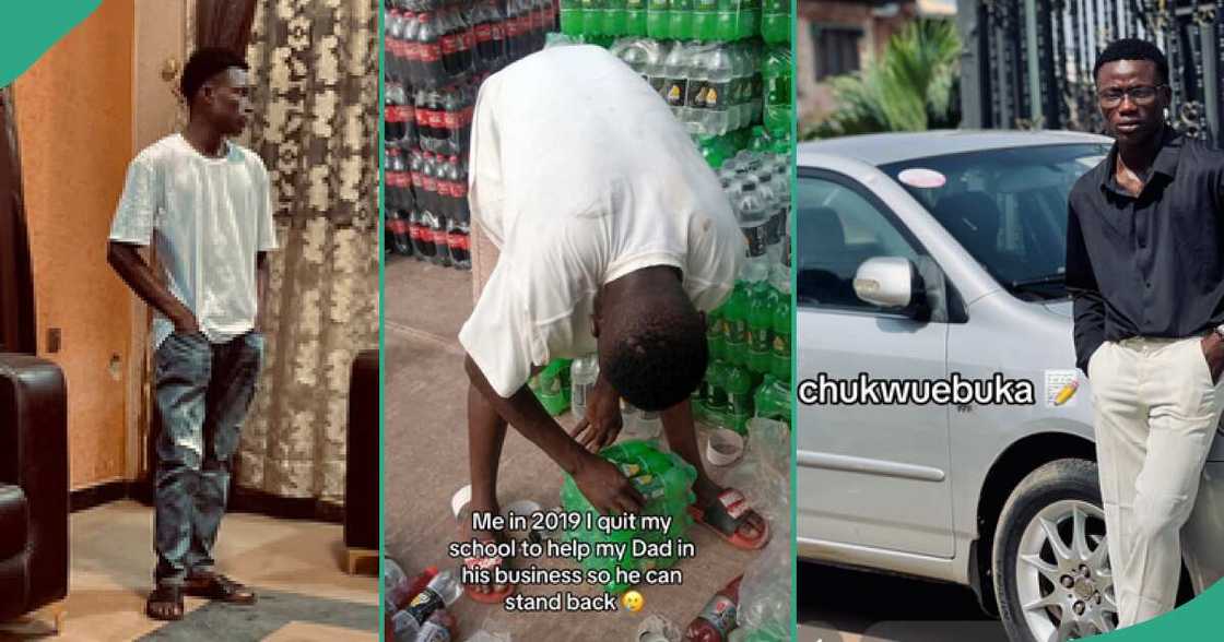 Boy, 19, drops out of school to help his dad's business get back on track Boy, 19, drops out of school to help his dad's business get back on track