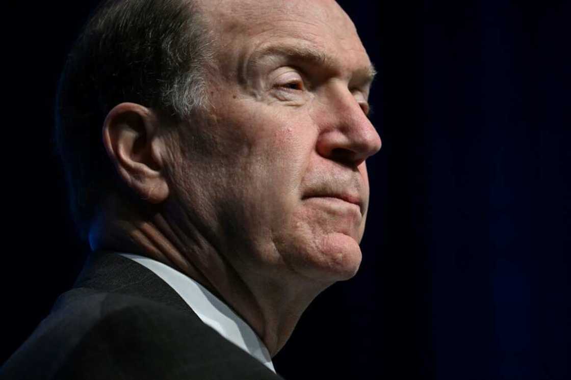 Outgoing World Bank chief David Malpass in an October 11, 2022 photo