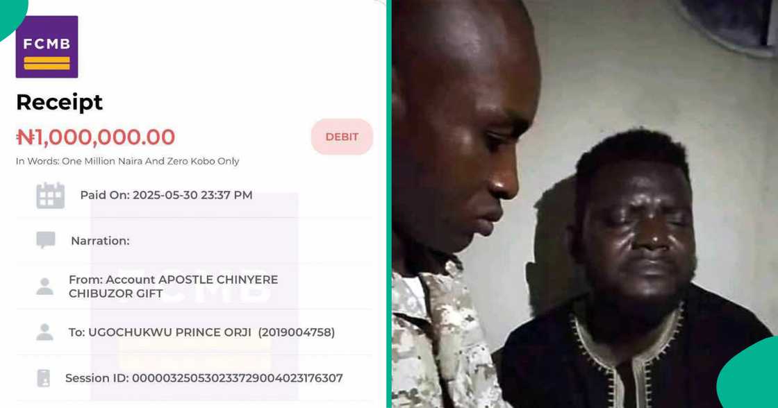 Apostle Chibuzor of OPM gives N1m to officer who rejected N10m bribe from suspected ritualist. Apostle Chibuzor of OPM gives N1m to officer who rejected N10m bribe from suspected ritualist.