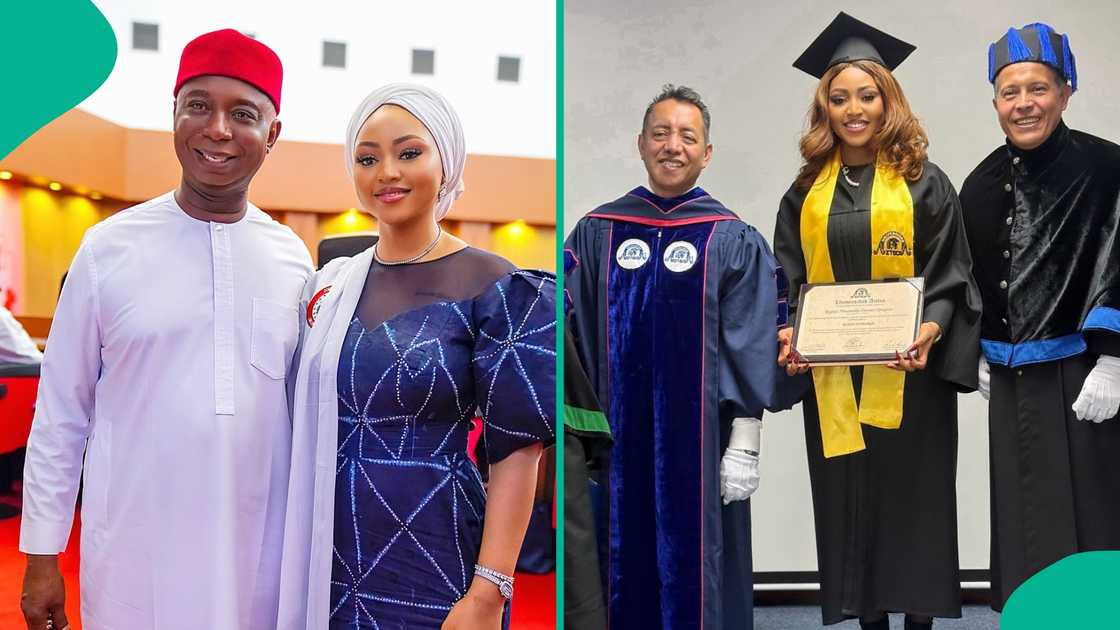 Ned Nwoko reacts as Regina Daniels bags university degree. Ned Nwoko reacts as Regina Daniels bags university degree.