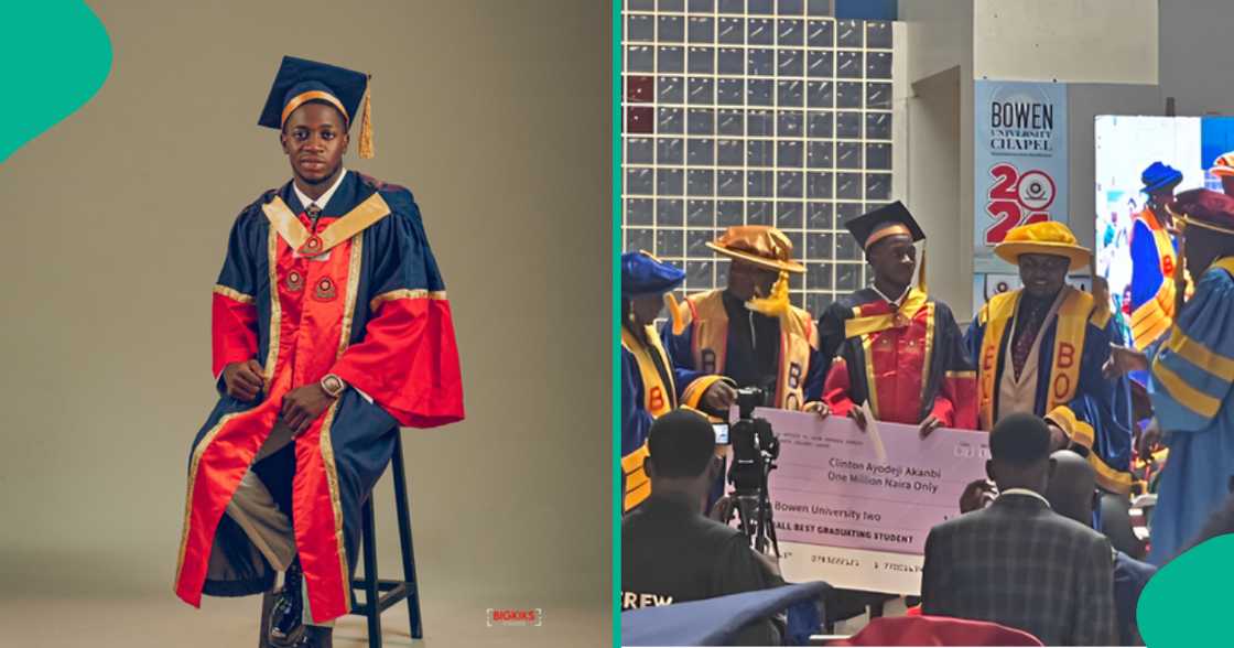 Young man gets N1 million for graduating as overall best in university