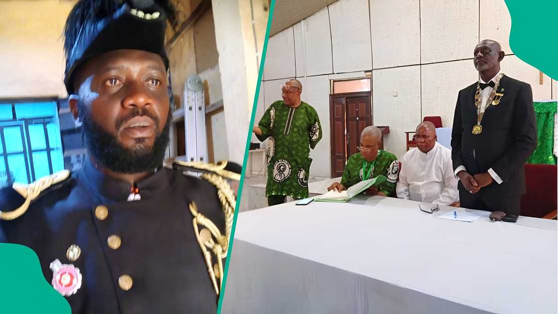 Supreme Knight Sir Steve Adehi addressing members on Sir James Okoye expulsion and KSM service.