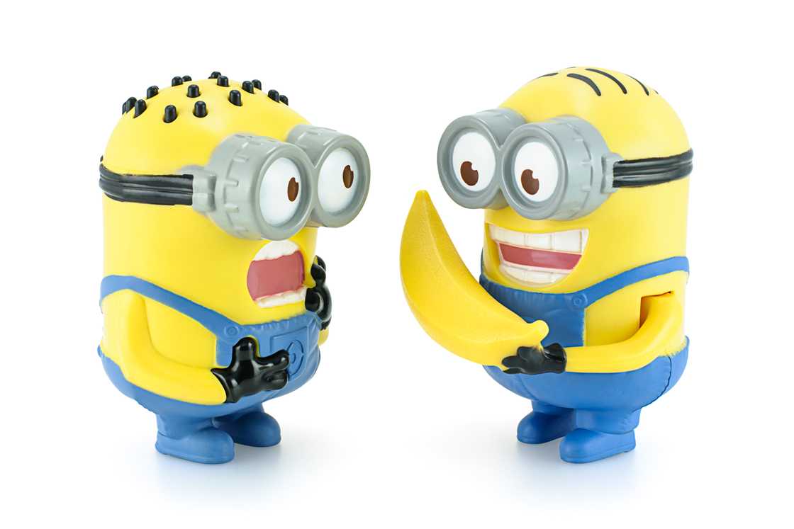 Minion Dave give banana to Minion figure.
