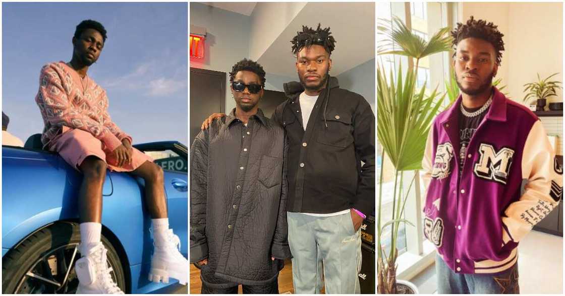 Photos of singers Nonso Amadi and Omah Lay Photos of singers Nonso Amadi and Omah Lay