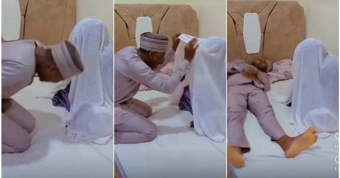 Man sees wife's face for the first time after marriage Man sees wife's face for the first time after marriage