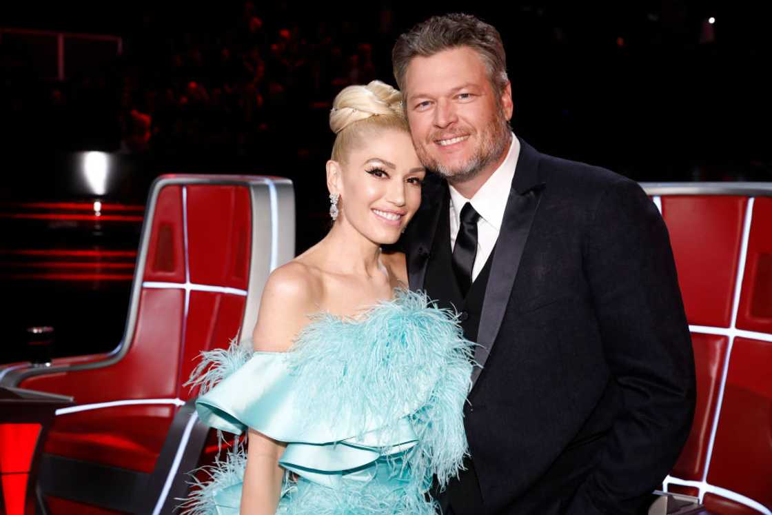 Gwen Stefani and Blake Shelton on The Voice Season 17.