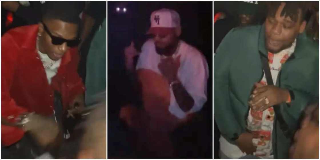 Wizkid and Chris Brown clubbing Wizkid and Chris Brown clubbing