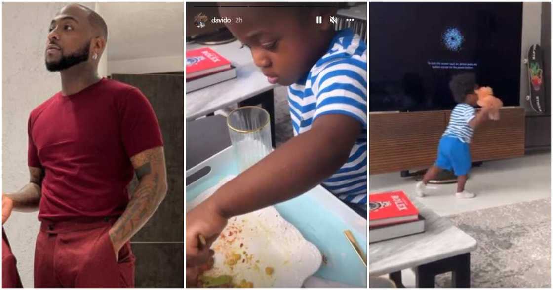 Ifeanyi feeds daddy Ifeanyi feeds daddy