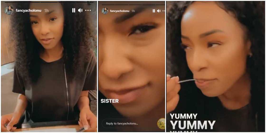 Alex Ekubo’s Fiancée Fancy Acholonu Gives Him the ‘Dirty Side Eye’ Look After He Called Her His Sister Alex Ekubo’s Fiancée Fancy Acholonu Gives Him the ‘Dirty Side Eye’ Look After He Called Her His Sister