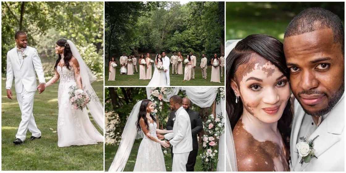 Massive Reactions as Man Ties the Knot to Lady with Vitiligo, Photos Emerge from Their Fine Wedding Ceremony Massive Reactions as Man Ties the Knot to Lady with Vitiligo, Photos Emerge from Their Fine Wedding Ceremony