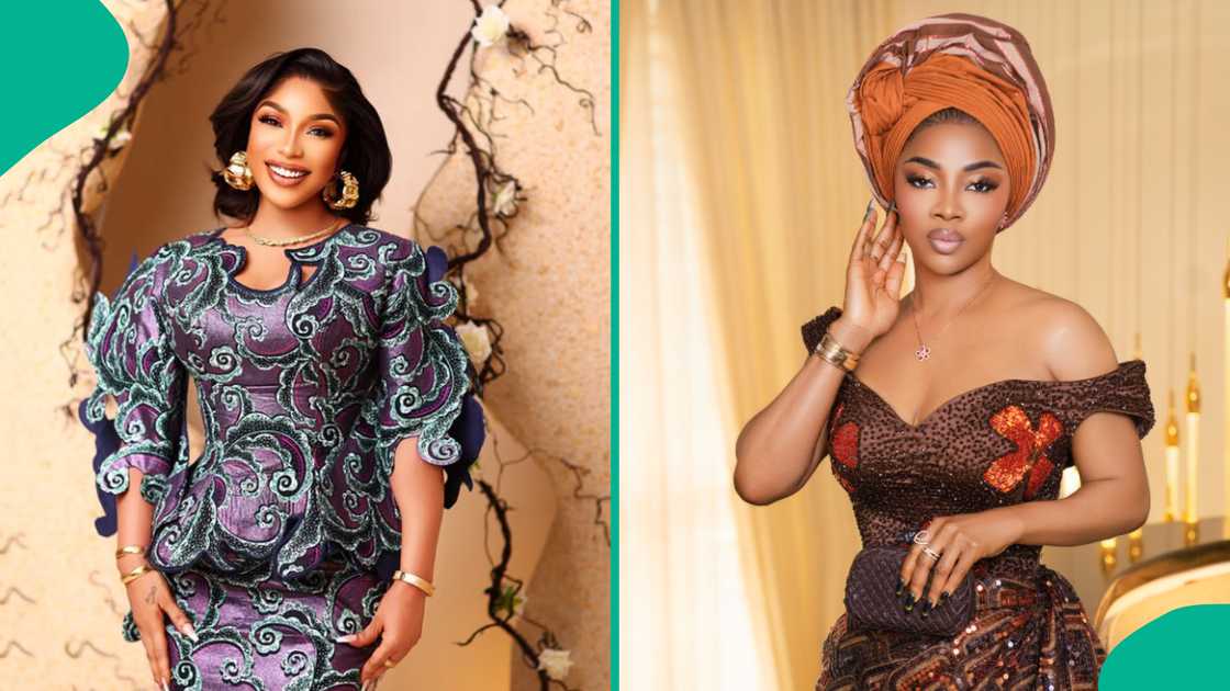 Tonto Dikeh celebrates Toke Makinwa on Mothers' Day. Tonto Dikeh celebrates Toke Makinwa on Mothers' Day.