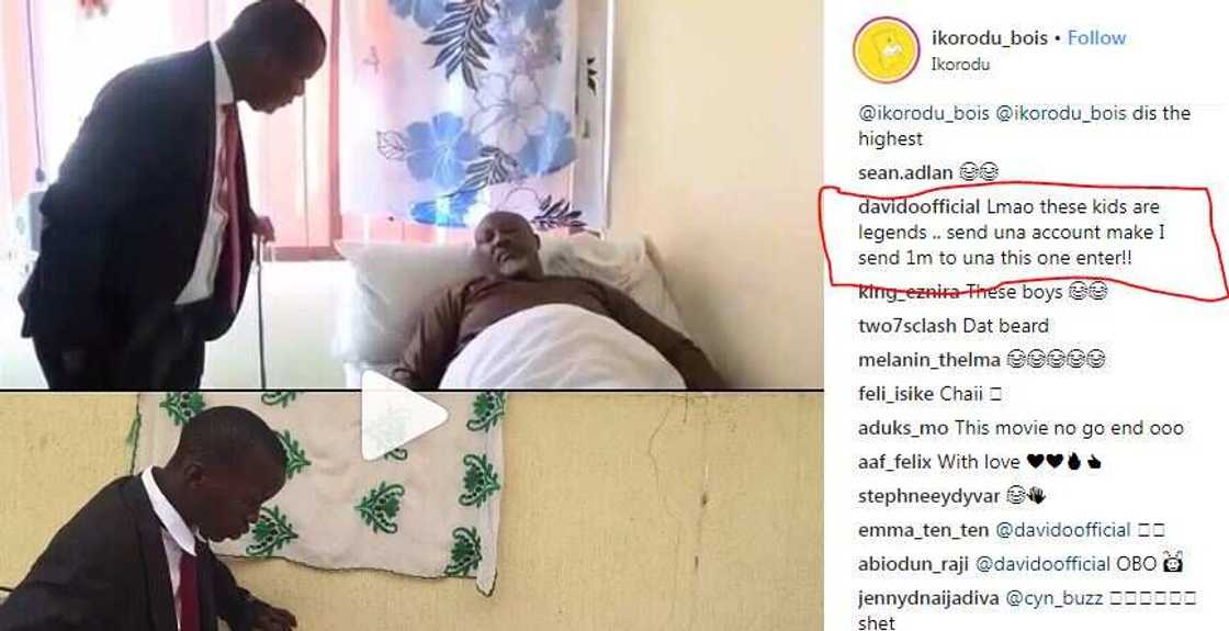 Davido promises Ikorodu Bois N1m for perfectly mimicking Senator Dino Melaye (video, photos)