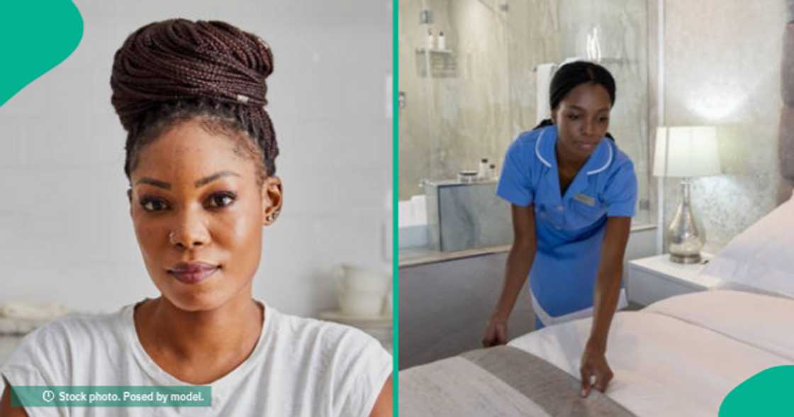 Lady shares her conversation with her maid. Lady shares her conversation with her maid.