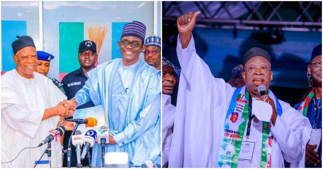 Senator Abdullahi Adamu, Mai Mala Buni, Borno state governor Senator Abdullahi Adamu, Mai Mala Buni, Borno state governor