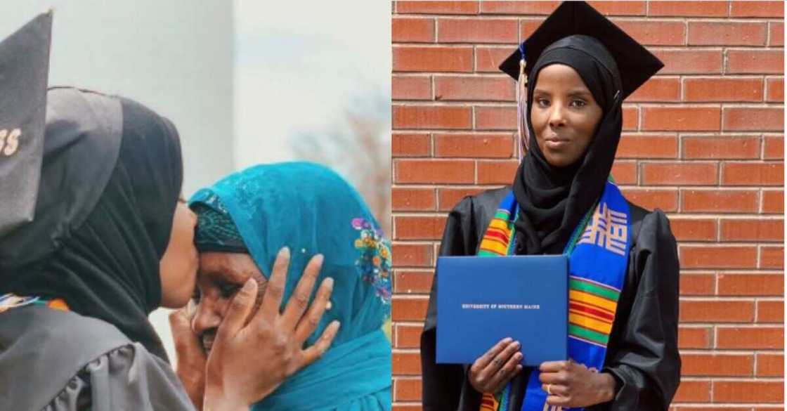 Former refugee born during civil war becomes 1st person to graduate in her family