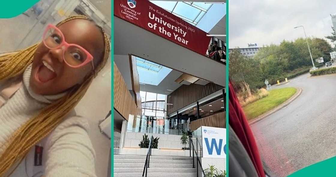 Lady arrives in UK university to begin Masters program